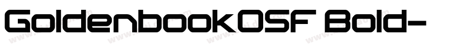 GoldenbookOSF Bold字体转换